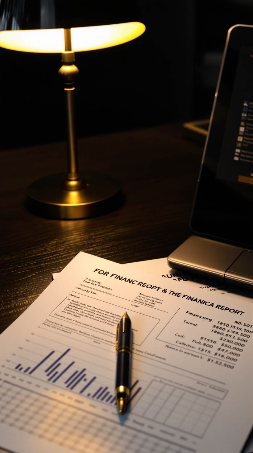 A desk with reports