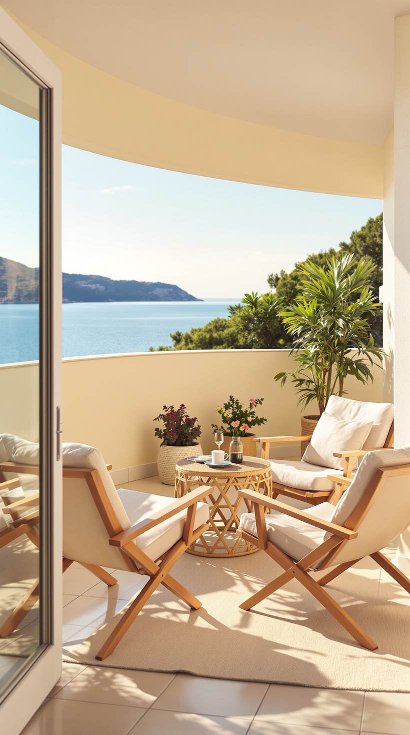 Terrace with a sea view